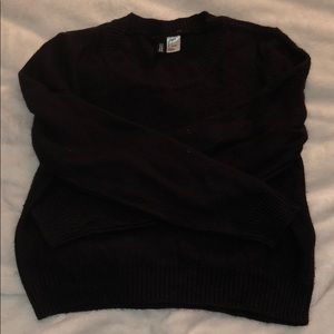 Black semi cropped sweater